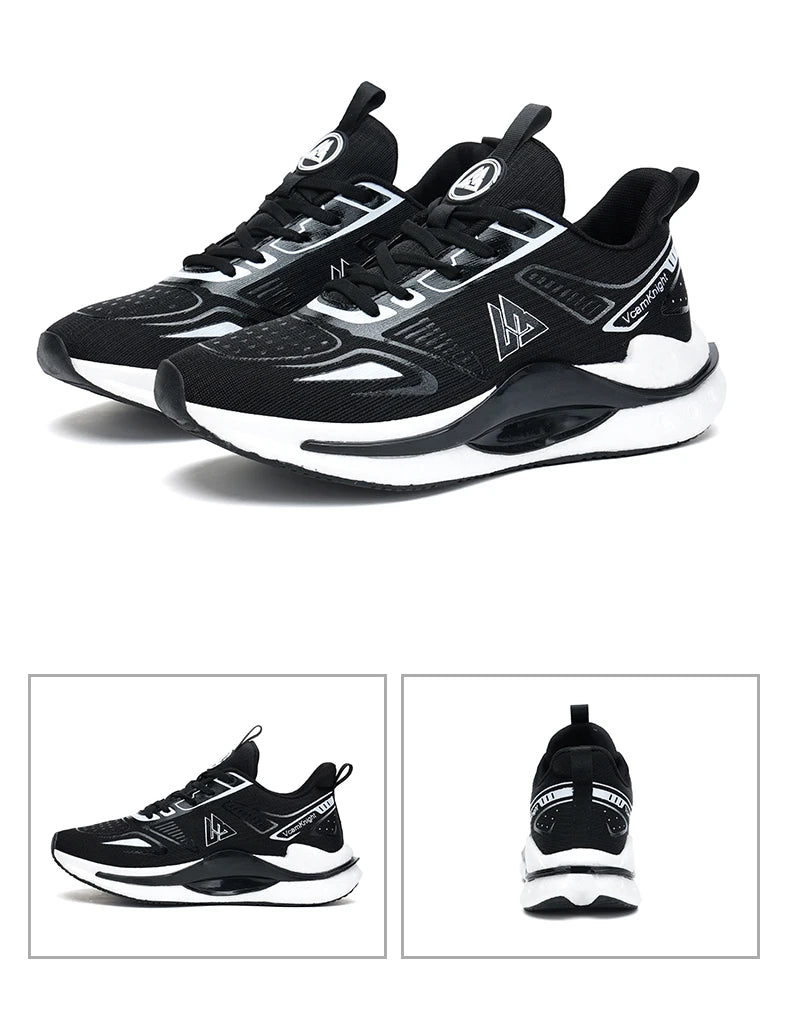 Chaussures de course légères et respirantes pour hommes, baskets à absorption des chocs Popcorn, chaussures de sport d'extérieur flexibles et antidérapantes, été automne