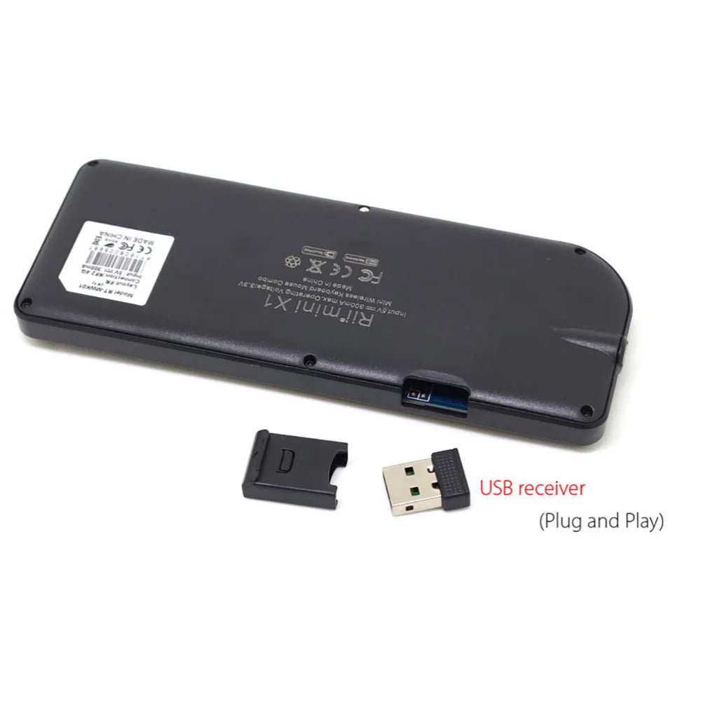 Original Rii X1 2.4GHz Mini Wireless Keyboard English/RU/ES/FR Keyboards with TouchPad for Android TV Box/PC/Laptop