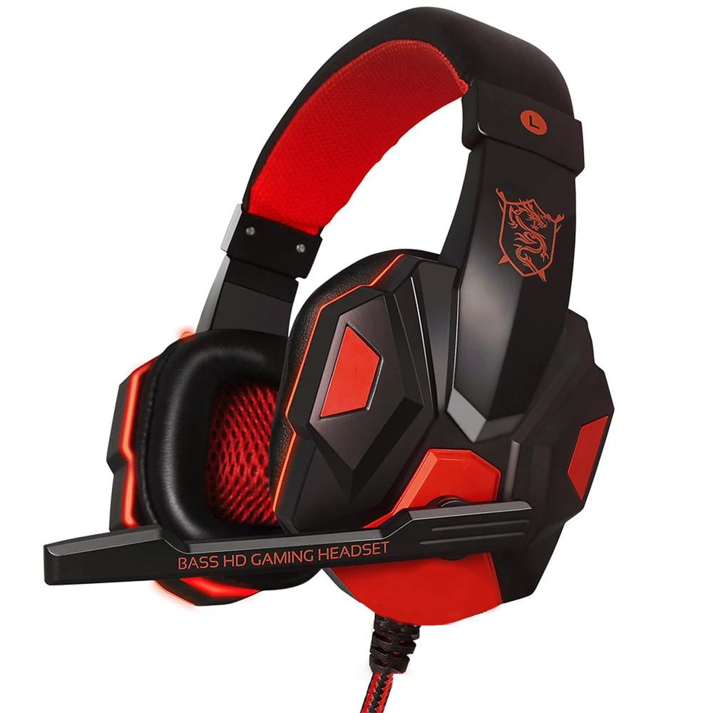 3.5mm Wired Headset Gaming Headset 120° Adjustable Gamer Headset With Noise Cancelling Microphone For PS4/PS5/Xbox/Smartphone/PC