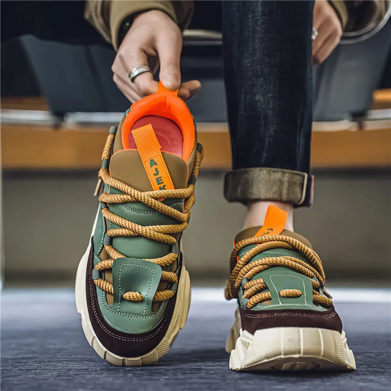 Lässige Herren-Sneaker – Frühlingsmode – Vielseitige Low-Top-Skateboard-Schuhe für Herren, geeignet für Outdoor-Sportarten
