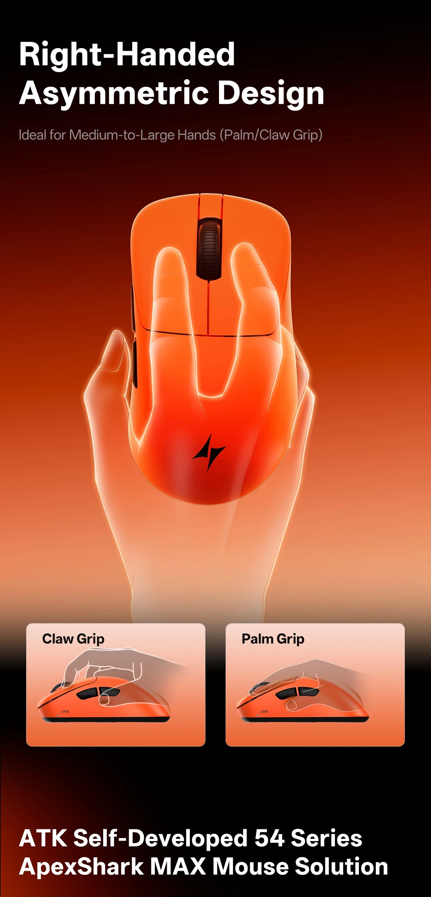 ATK Blazing Sky Z1 Series Wireless Gaming Mouse 8K, PAW3950 Ultra, Dual Mode, Lightweight Esports Mouse with Low Latency