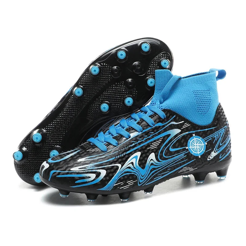 Crampons de Football pour hommes, chaussures d'entraînement sur gazon en salle, antidérapantes, TF/AG, bottes de terrain de Football confortables pour enfants