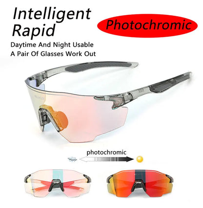 ELICIT New Photochromic Polarized Cycling Glasses Men Women Bike Glasses UV400 Eyewear Sunglasses HikingMTB Road Bicycle Goggles