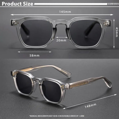 CATERSIDE New Vintage Men's Sunglasses High-Quality Square Sun Glasses Women's Outdoor Travel Beach Summer Fashion Glasses Uv400