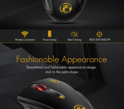 Silent 2.4G USB Wireless Mouse for Laptop, Computer & Mac, Optical Wireless Mouse with Adjustable DPI, Soundless Portable Mouse for Office & Home