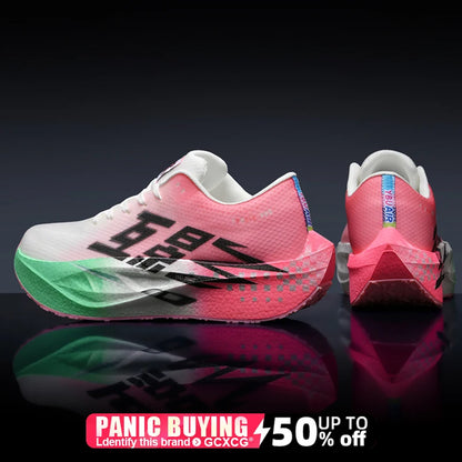 Chaussures de course pour homme, sportives, semelle en carbone, spécialisées, respirantes, légères, pour femme, confortables, athlétiques, antidérapantes, pour marathon