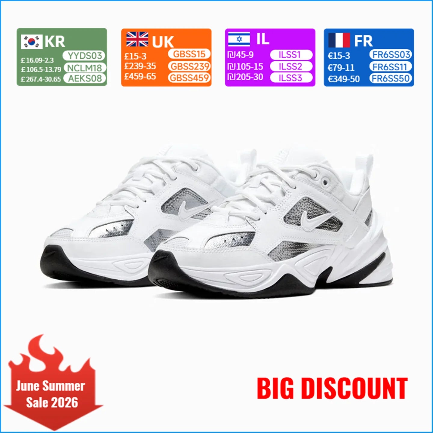 Nike M2K TEKNO Retro Slip-Resistant Durable Versatile Cushioned Dad Shoes Sports Shoes