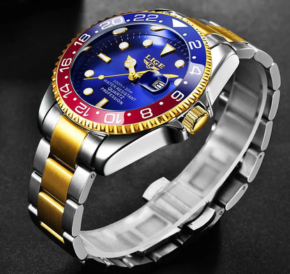 LIGE 2025 brand new men's watch luminous stainless steel business quartz luxury clock waterproof watches for men reloj hommes