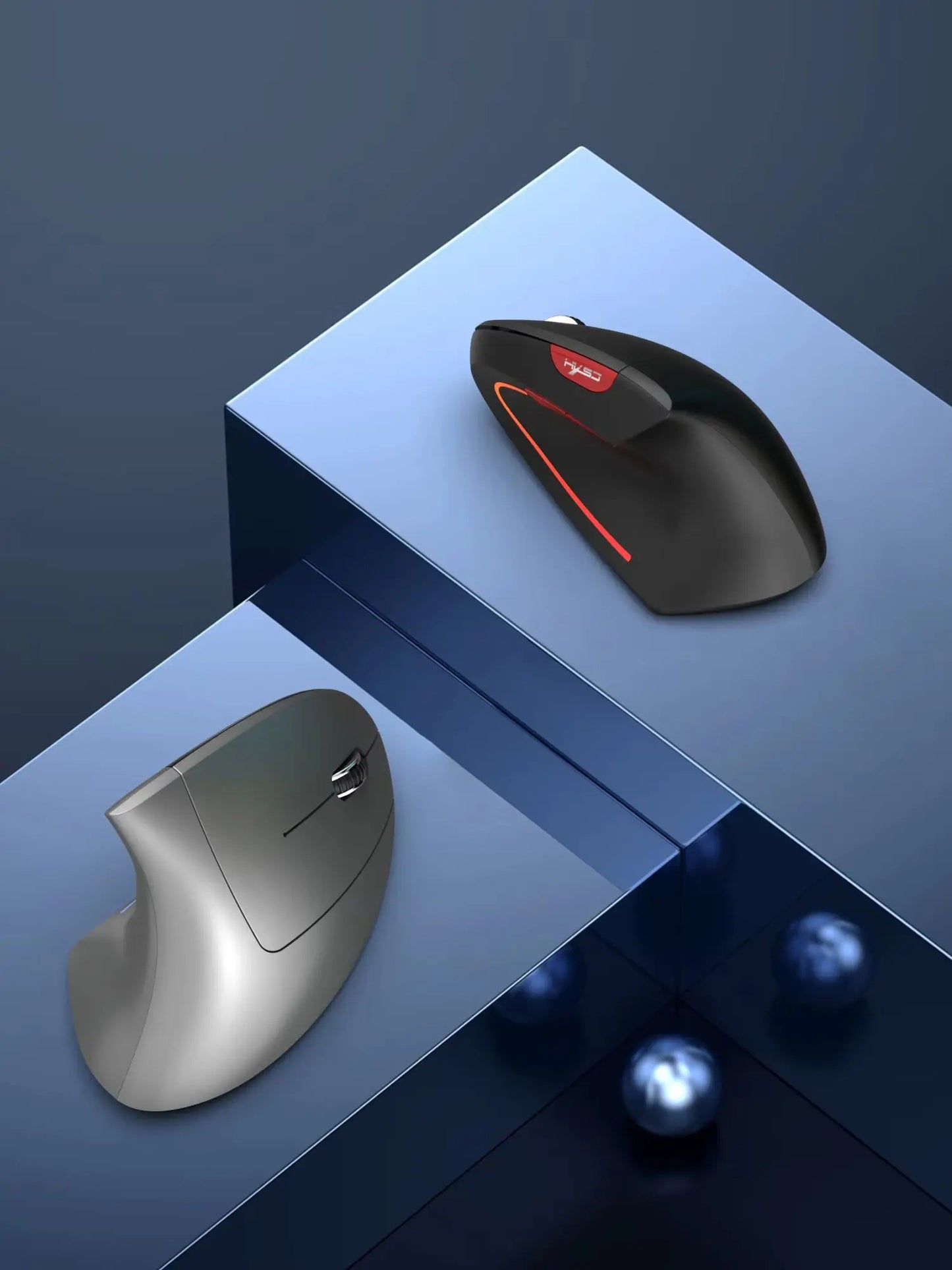 Dual Mode Wireless Vertical Mouse Bluetooth 5.1 Silent Ergonomic Mouse with 6 Buttons, Rechargeable Type-C 2400 DPI Vertical Mouse for Office Laptop PC