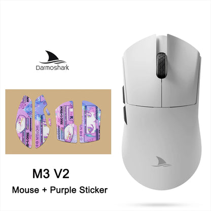 Souris gaming sans fil Darmoshark M3 V2 Tri-Mode 8K, capteur PAW3395, 26K DPI – Souris gaming ultra-légère pour PC et ordinateur portable