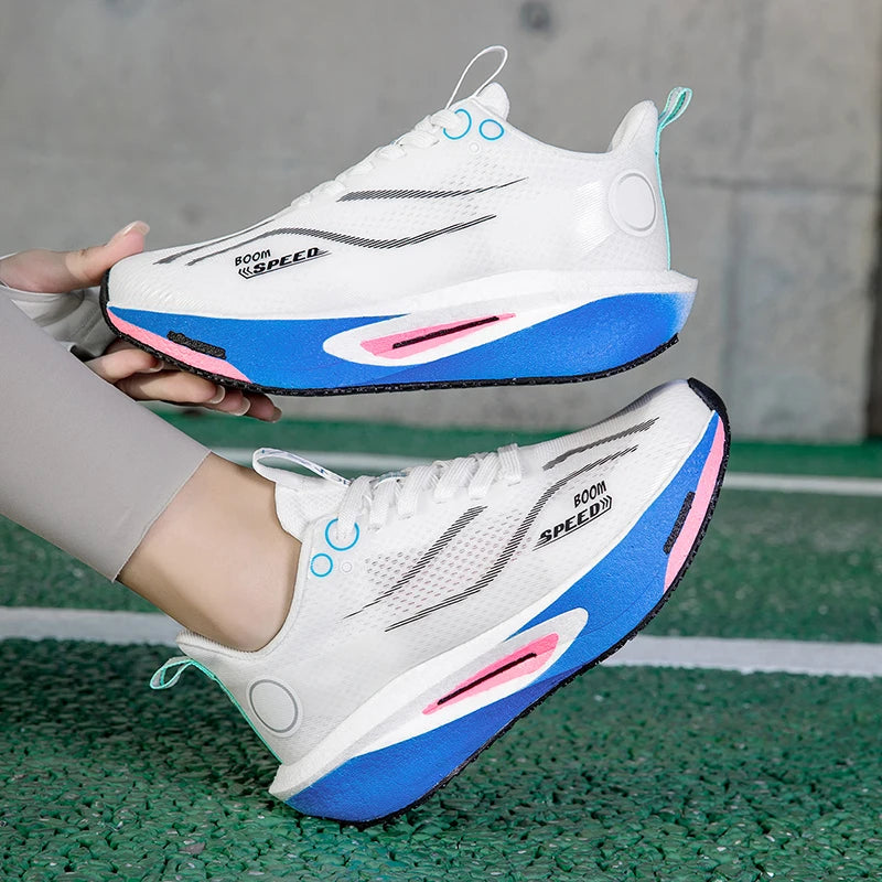 2025 Men's And Women's Carbon Board Running Shoes Professional Marathon, Lightweight Rebound Cushioning Breathable Sports Shoes