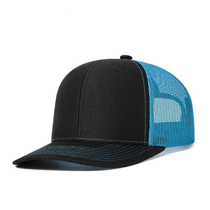Cappellino da baseball classico in rete traspirante per donne, cappellino casual da camionista traspirante, cappellino unisex regolabile con chiusura a scatto, cappellino sportivo e dinamico da papà