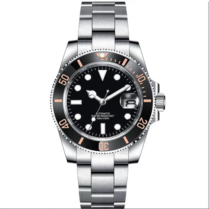 DIY Custom Automatic Watch Logo For Man High Quality NH35 Diving Mechanical Watches Sapphire Waterproof Ceramic Bezel 120 Click