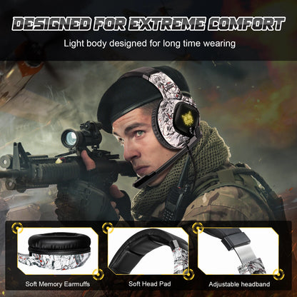 ONIKUMA K19 Gaming Headset – Wired Gaming Headphones with Noise Cancelling, Stereo Sound, Built-in Mic, ONIKUMA K19 Headset for PC & Console Gaming