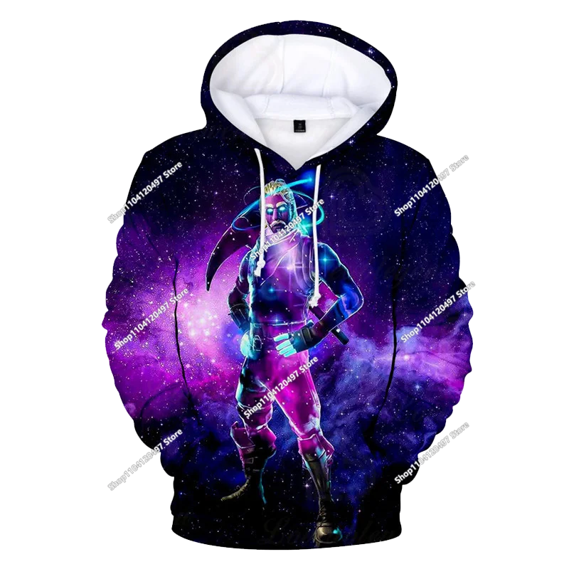 Sweatshirts com capuz para rapaz e rapariga Fortnite, pullover infantil com impressão 3D, sweatshirts com capuz Battle Royale para homem, moda de outono, roupa infantil