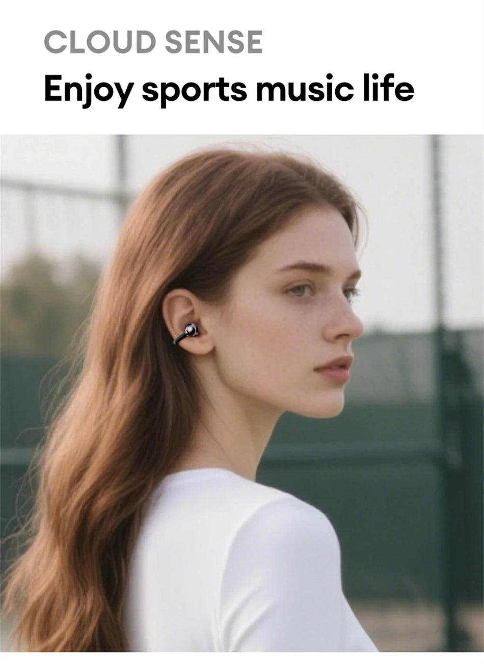 Lenovo LE302 Wireless Bluetooth 6.0 Headset Long Battery Life Sports Ear Clip Earphones HIFI Stereo Noise Cancelling Headphones