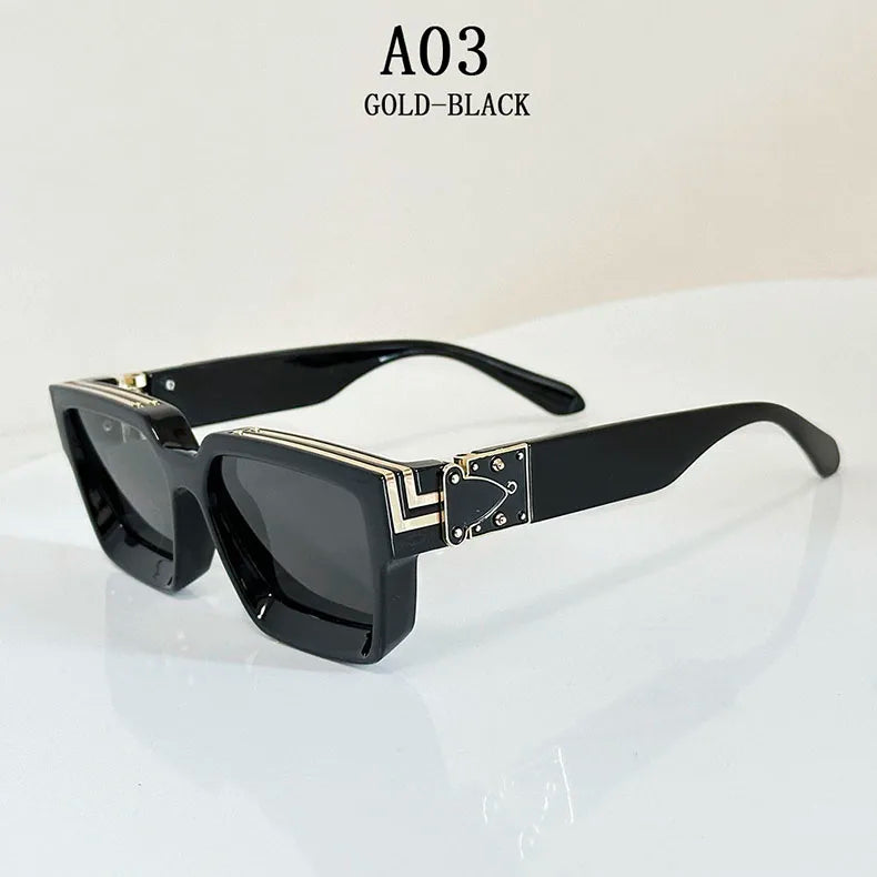 Millionaire Square Sunglasses For Men Retro Sunscreen Sunglasses Women Trendy And Fashionable Vintage Fashion Glasses Zonnebril