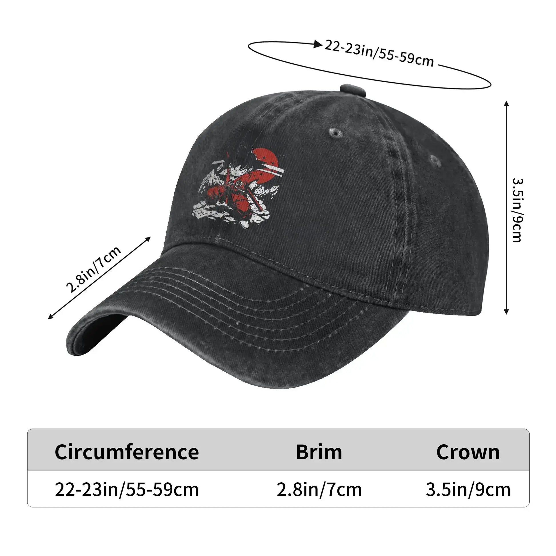 Produit gaming premium Fraquane, produits de luxe, nouvelle génération, équipement gamer, Kid Goku with Power Pole Dragon Ball Baseball Cap Distressed Denim Snapback Hat Men Women Outdoor Summer Adjustable Hats Cap