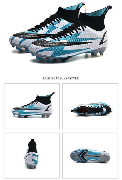 2025 New Long Nail Large Size Football Shoes Teenager Ankle Anti slip Training Latest Sneakers FG/TF Soccer Shoes