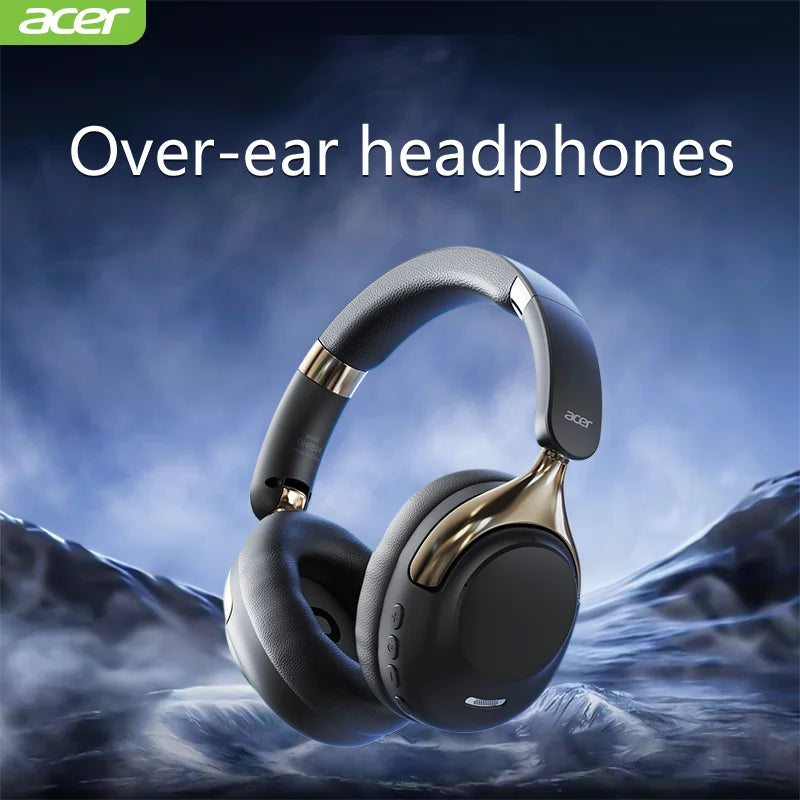 Acer OHR524 ANC Wireless Bluetooth Headphones 360° Surround Sound Gaming Headset with HD Mic, Noise Cancellation & 100H Battery