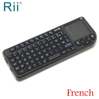 Original Rii X1 2.4GHz Mini Wireless Keyboard English/RU/ES/FR Keyboards with TouchPad for Android TV Box/PC/Laptop