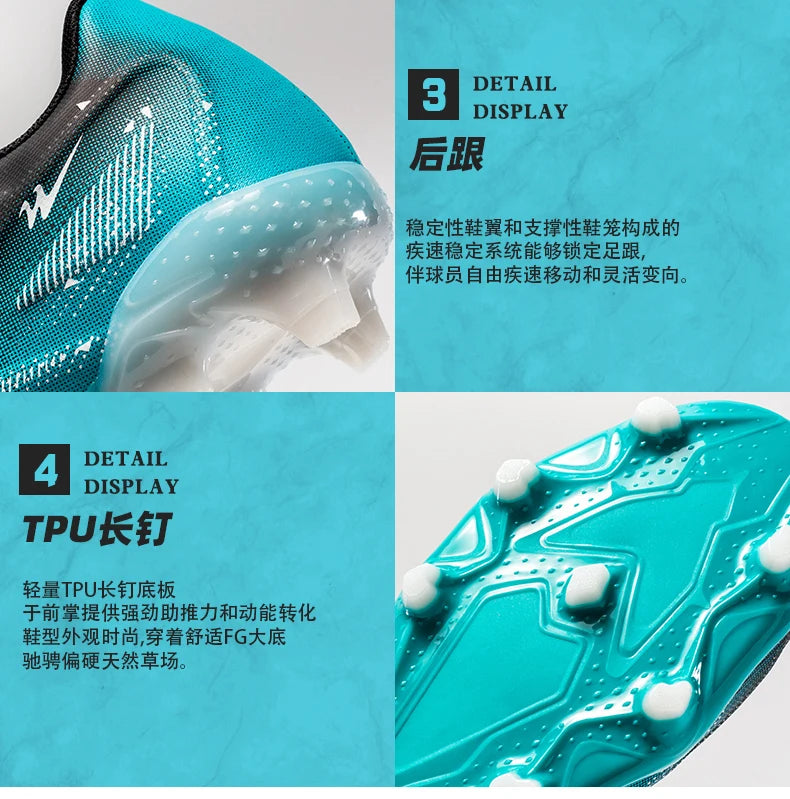 Buty piłkarskie Double Star Adult Youth AG – antypoślizgowe, wytrzymałe buty do piłki nożnej na sztuczną i naturalną trawę, przeznaczone do treningów i meczów, dla mężczyzn i kobiet