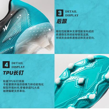 Buty piłkarskie Double Star Adult Youth AG – antypoślizgowe, wytrzymałe buty do piłki nożnej na sztuczną i naturalną trawę, przeznaczone do treningów i meczów, dla mężczyzn i kobiet