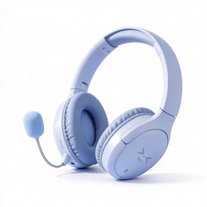 Casque sans fil pour enfants avec micro amovible, Bluetooth 5.4, supra-auriculaire, emplacement pour carte TF, réduction de bruit par IA, pour l'école, les études en ligne et la musique