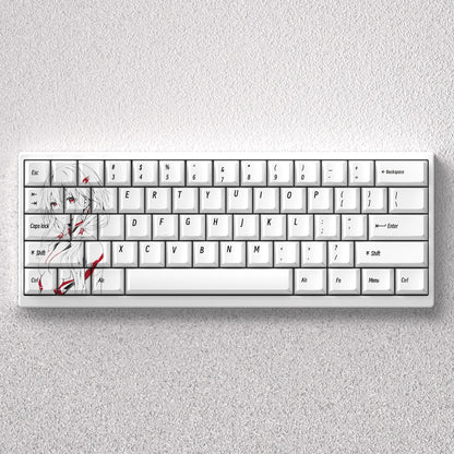 73 Keys PBT Dye Sublimation Cherry Yuzuriha Inori Anime for 60 65 68 Layout Mechanical Keyboard GK61 Anne Pro 2