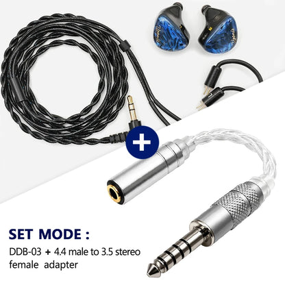 VZONIS DDB-03 HiFi IEM Earphones 1DD+1BA+Bone Conduction Hybrid Driver Wired Gaming Earbuds High Resolution Audio Headphones