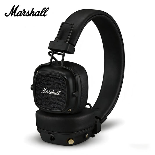 Auriculares Bluetooth de diadema Marshall Major V – Auriculares inalámbricos plegables con graves profundos y micrófono para deporte, gaming y uso diario