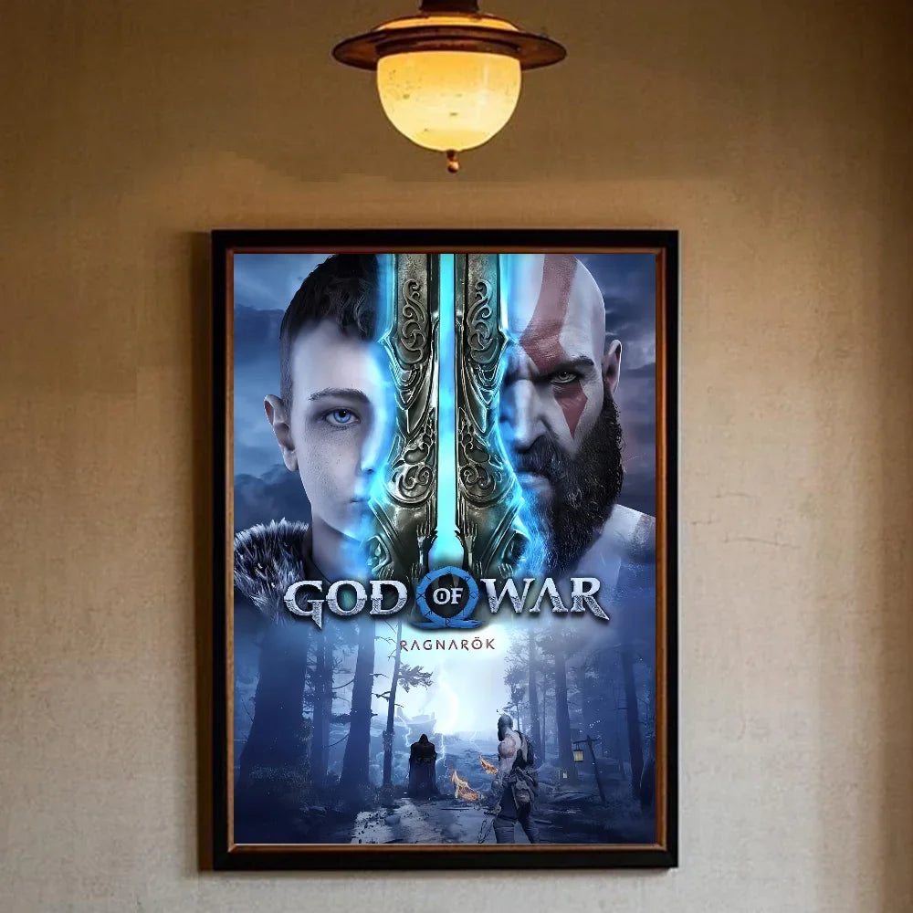 Poster HD Art  Wall  Home Living Room Bedroom Bar G-God O-Of W-War Game Aesthetic Decoration Gift Canvas