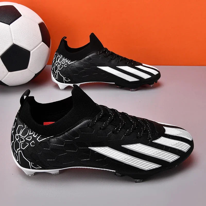 Scarpe da calcio professionali da uomo alla caviglia per erba, unisex, con tacchetti lunghi FG, scarpe da calcio Chuteira Society