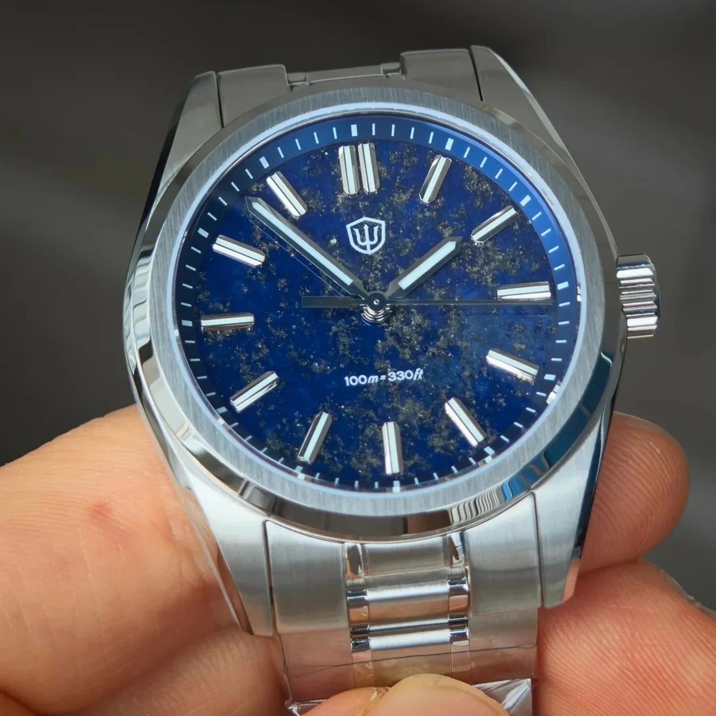 Watchdives WD0003B ‌Aventurine Dial Watch VH31 Quartz Movement Sapphire Crystal Luminous 100m Waterproof 36mm Vintage Watches