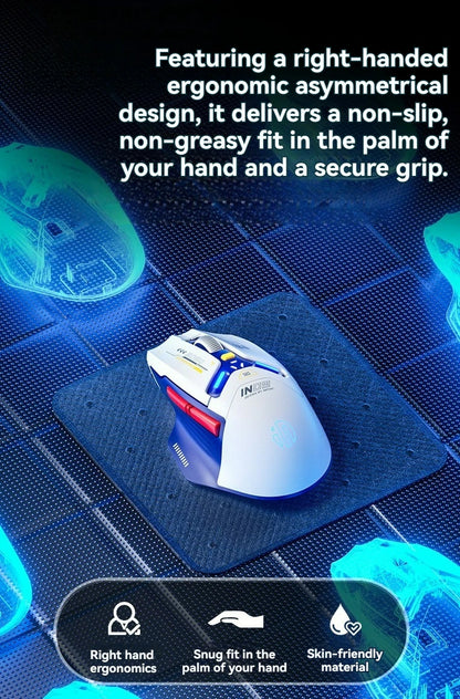 Tri-Mode Wireless Bluetooth Gaming Mouse 10000 DPI RGB Rechargeable Gaming Mouse with 2.4GHz, Bluetooth 5.0 & Wired Connection for PC, Laptop & Mac