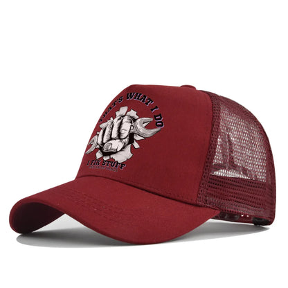 Modebaseballkasket i printet, åndbart net til forår/sommer – Gorras med personligt logo til mænd, kvinder og par – Visirhat, casquette