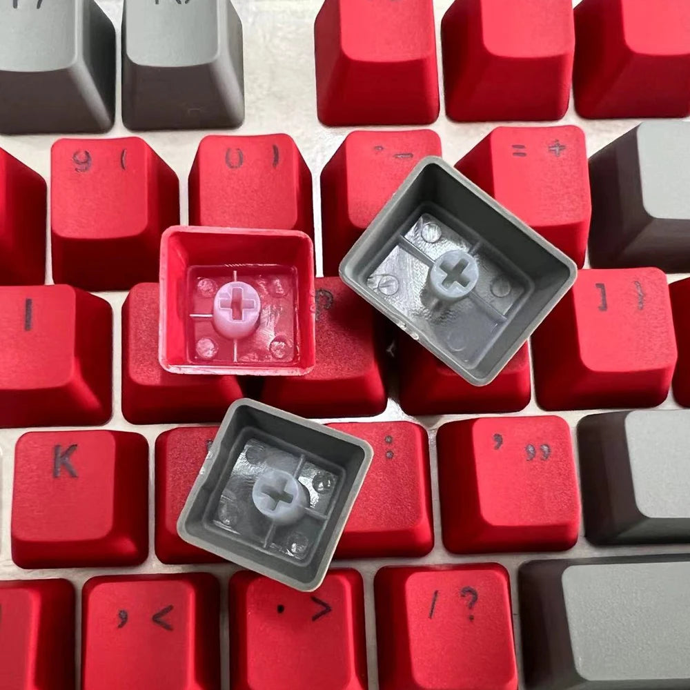 106 Keys Grey Red Keycaps PBT Specials Keycap Backlit Two-Color Key Caps For MX Switch 61/87104 Mechanical Keyboard
