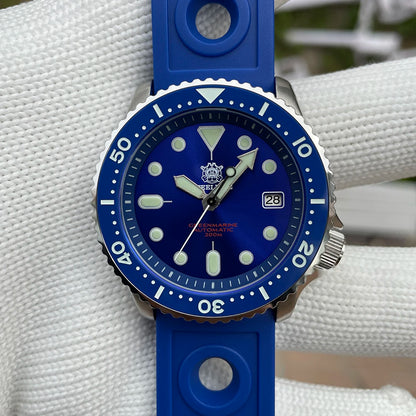 Mechanical Watch For Men STEELDIVE SD1973 Japan NH35 Automatic Movement Ceramic Bezel 200M Waterproof Classic Dive Small Abalone