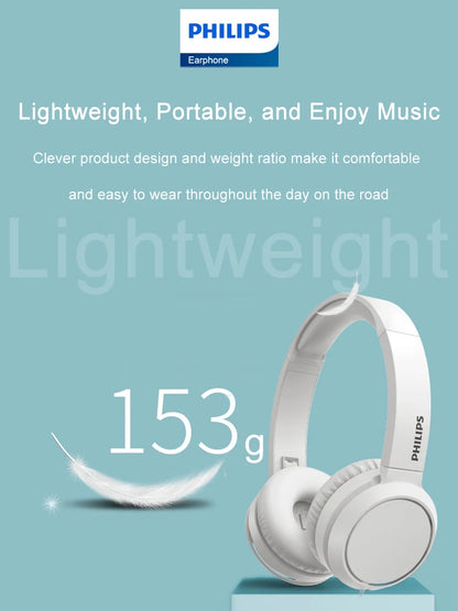 Philips TAH4105 Wired Headphones – HiFi Stereo Deep Bass HD Call Headset with Microphone for Online Learning, Office, Gaming & Sports