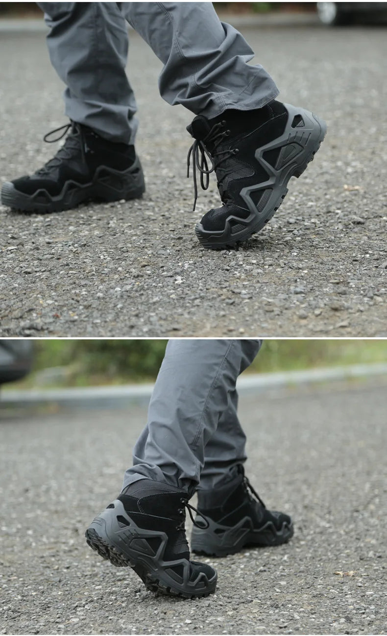 Topfight-Bottes de moto à lacets pour hommes, bottes de chasse, chaussures de randonnée, bottes de désert, haute qualité, grande taille