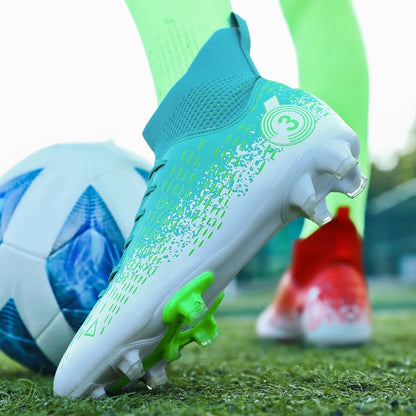 Size 31-45 Men's Soccer Shoes Women Football Boots Kids Soccer Cleats Traning Sneakers Teenagers Breathable Sport Footwear