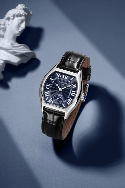 FARASUTE 36mm Retro Hangzhou Customized Manual Mechanical Movement Wristwatches Sapphire 5Bar Waterproof Watch Men reloj hombre