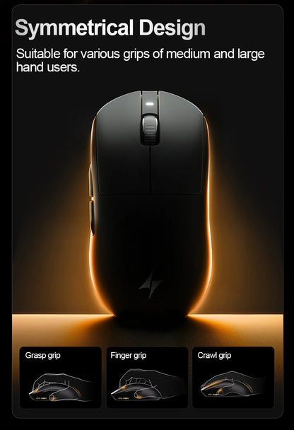 ATK Dragonfly A9 Ultra Wireless Gaming Mouse, Ultra-Lightweight Tri-Mode Ergonomic Gaming Mouse with Dual 8K Polling Rate, PAW3395/3950 Sensor