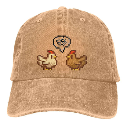 Summer Cap Sun Visor Unhappy Chickens Hip Hop Caps Stardew Valley Game Abigail Sebastian Cowboy Hat Peaked Hats