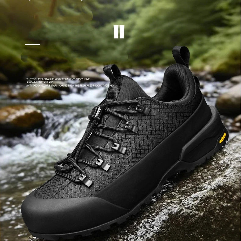 2025 New Hiking Shoes Non-Slip Grip Men's Spring Fall Outdoor Casual Sports Shoes Breathable Comfortable Durable Leisure Sneaker