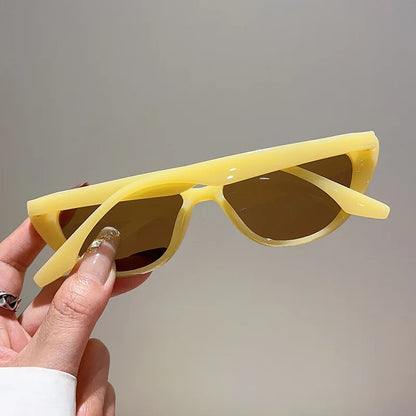 OEC CPO Small Frame Cat Eye Sunglasses Women 2024 Fashion Leopard Color Shades UV400 Sun Glasses Female Trending Eyewear Men