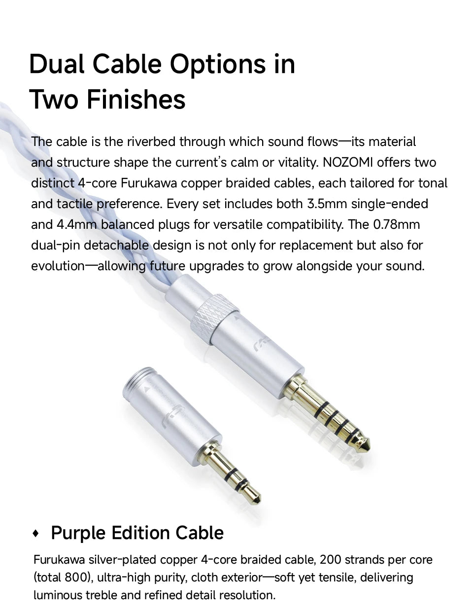 CVJ NOZOMI Wired Hybrid Earphones 2DD+1PD Triple Driver In-Ear Monitors, Planar Magnetic Earbuds with Interchangeable Faceplates for Music & Gaming