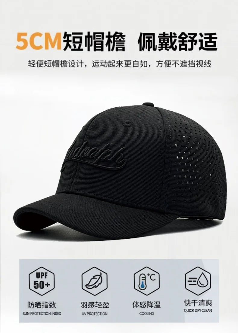 Gorra de béisbol para hombre con cabeza grande, parte trasera cerrada, ala corta de 5 cm, gorras ajustadas de malla, gorras elásticas totalmente cerradas, tallas 56-60 cm y 61-65 cm