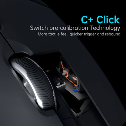 Rapoo VT9PRO Wireless Gaming Mouse PAW3398 26000 DPI Lightweight Programmable Ergonomic Gaming Mouse with Type-C Rechargeable Dual Mode