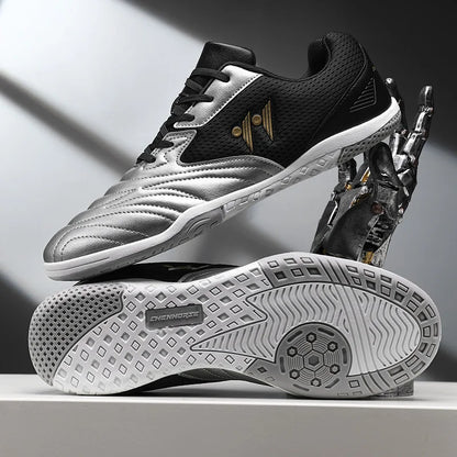 Nouvelles Chaussures de Football Montantes pour Hommes de Haute Qualité – Crampons Antidérapants pour Gazon et Futsal, Idéales pour Matchs en Salle et Sports de Plein Air – Meilleures Ventes